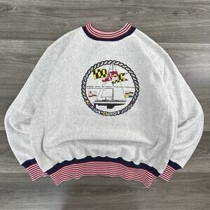 Vintage Sailing Sweatshirt Mens XL Nautical Sailboat Crewneck USA 90s Retro